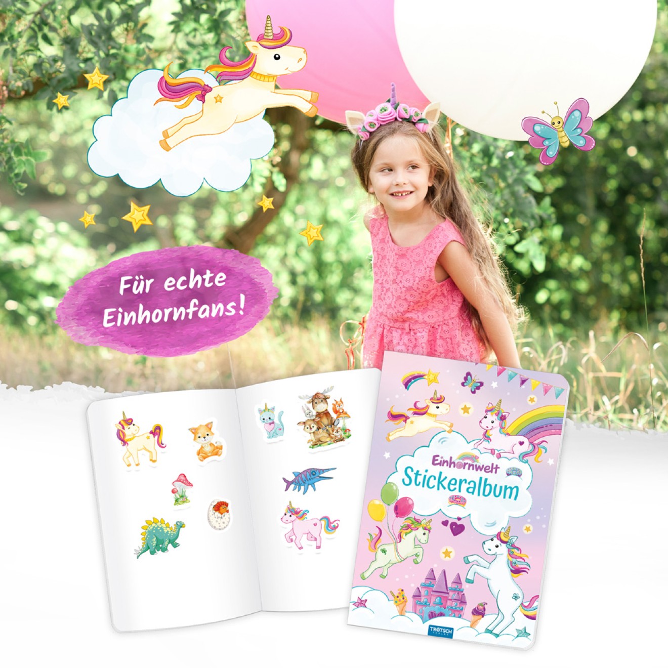 Mein Stickeralbum "Einhornwelt"