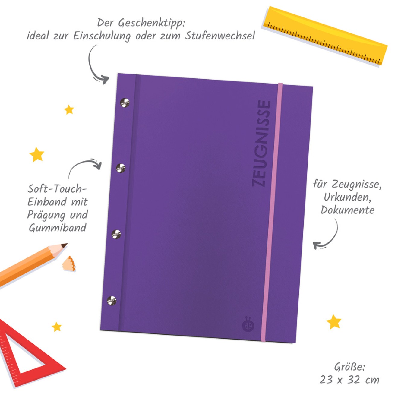 Zeugnismappe LILA