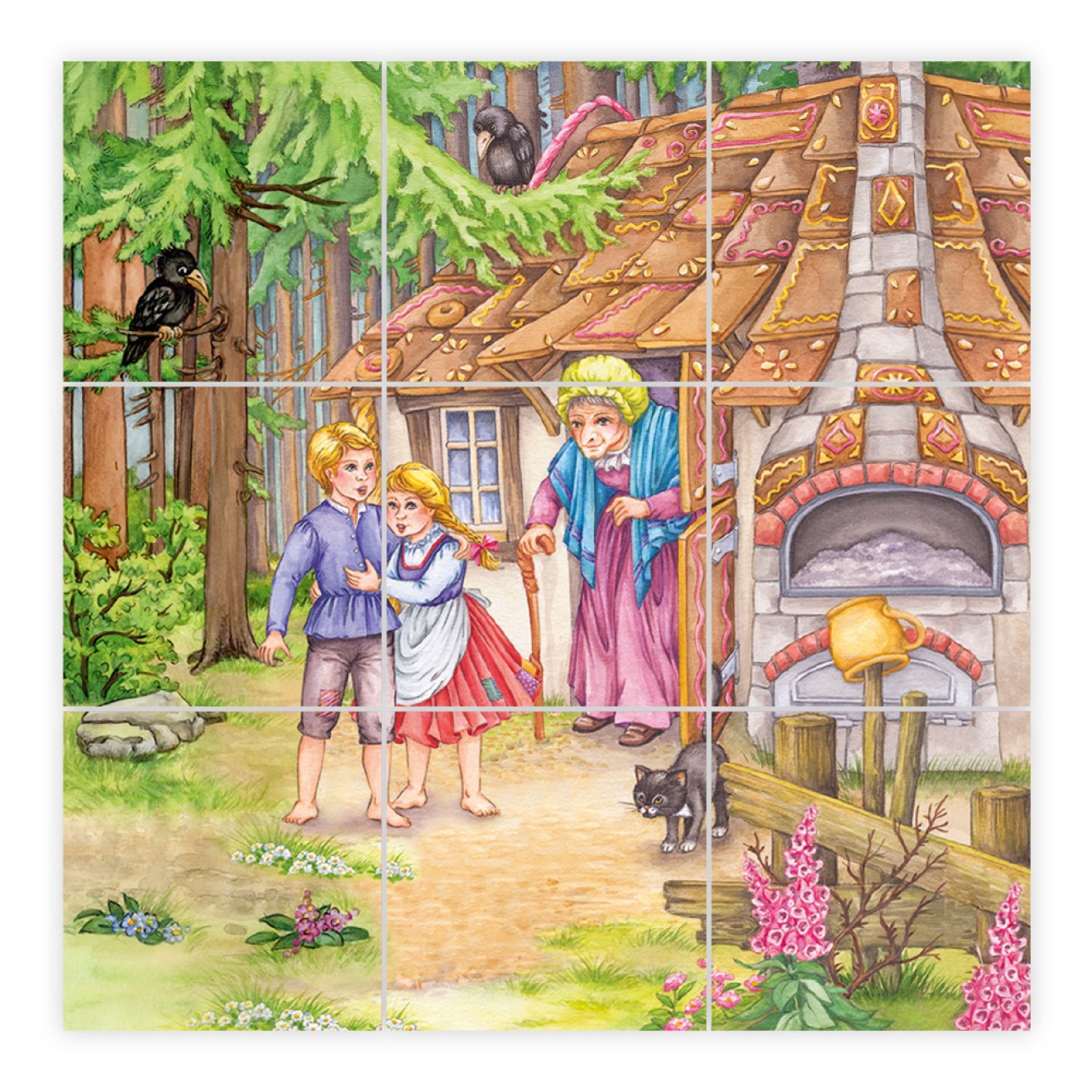 Holz-Bilderwürfel Märchen