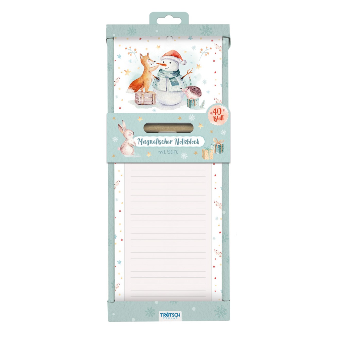 Notizblock mit Stift "Winterwald"