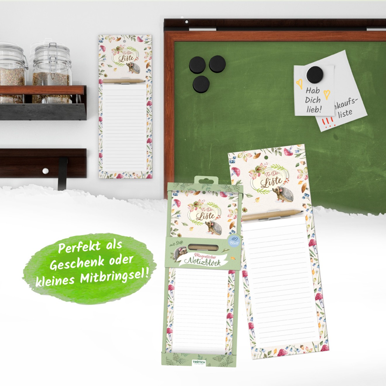 Waldidylle Notizblock m. Stift