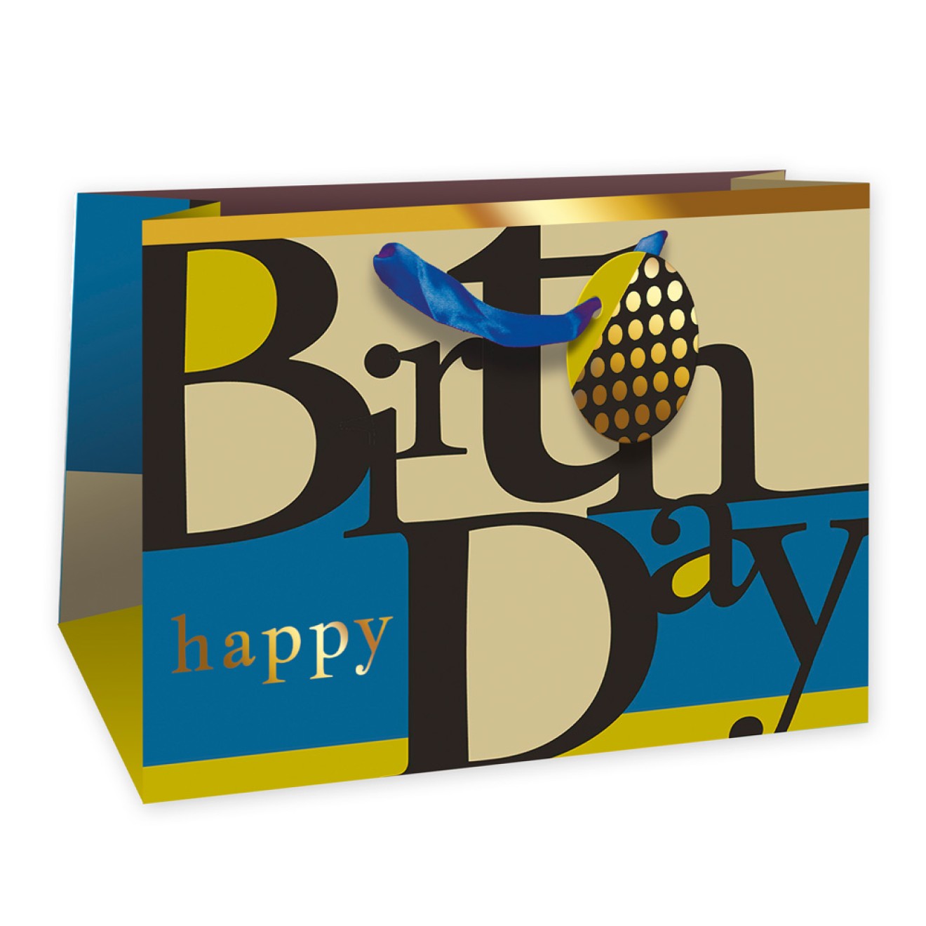 Geschenktasche quer "Happy Birthday"