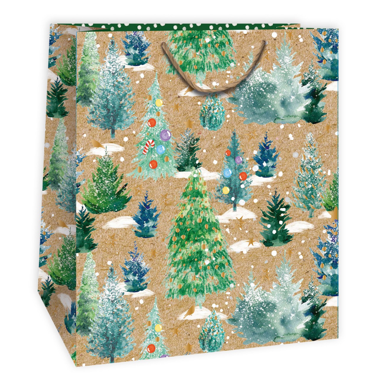 Weihnachtstasche Kraftpapier groß