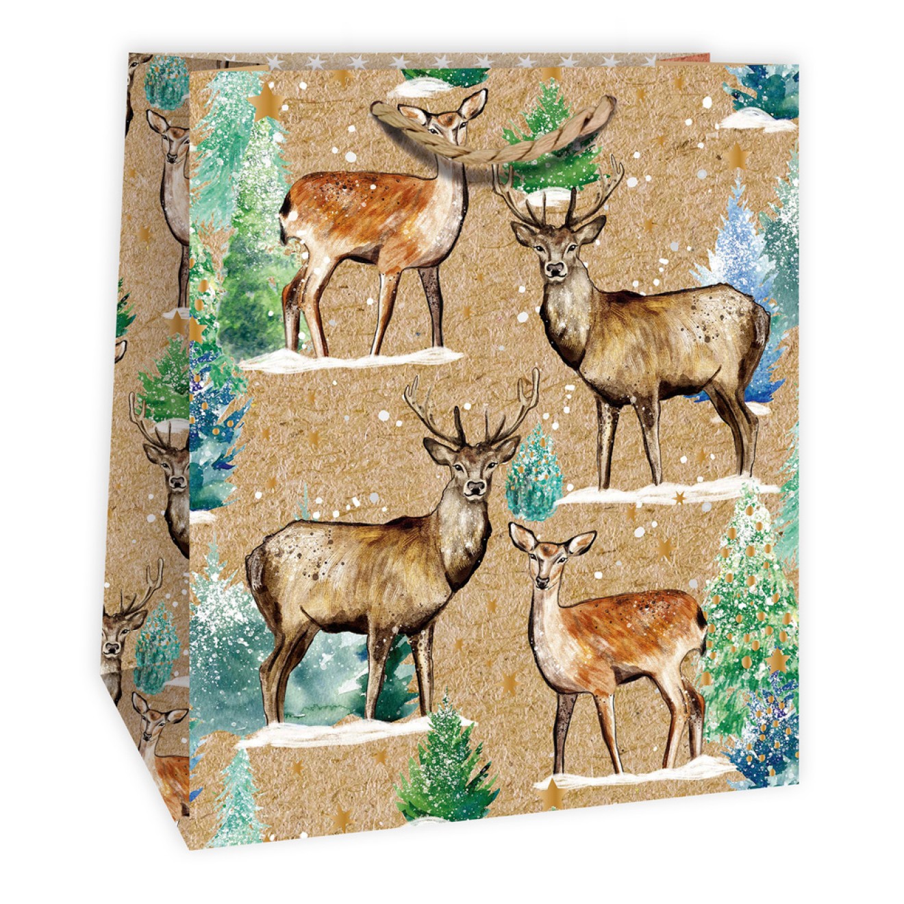 Weihnchtstasche Kraftpapier medium