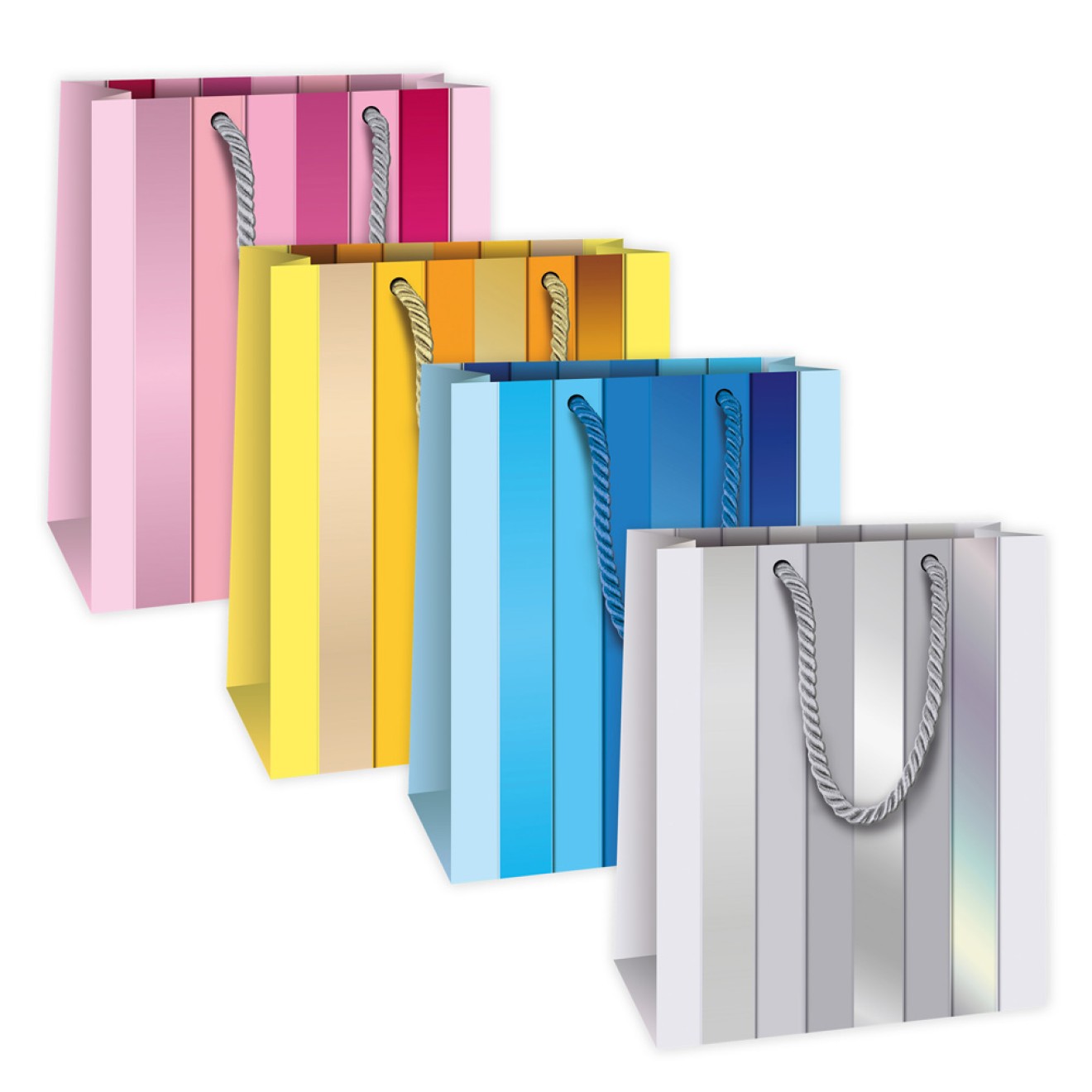 Geschenktasche "Streifen" medium