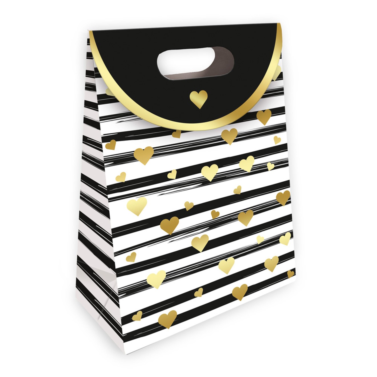 Geschenktasche mit Verschluss medium Goldheart