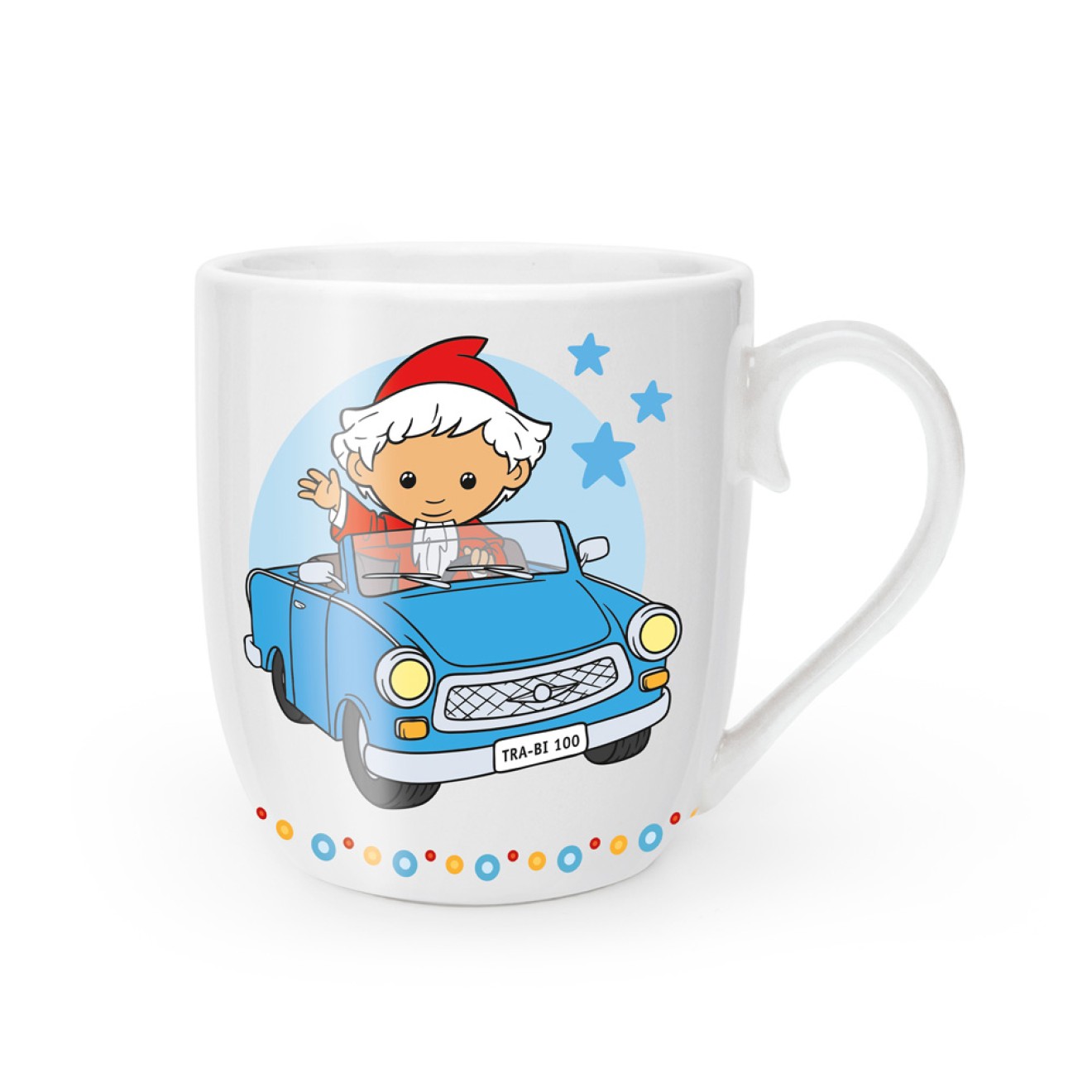 Unser Sandmännchen Kindertasse Geschenktasse aus Porzellan Sandmännchen im Auto