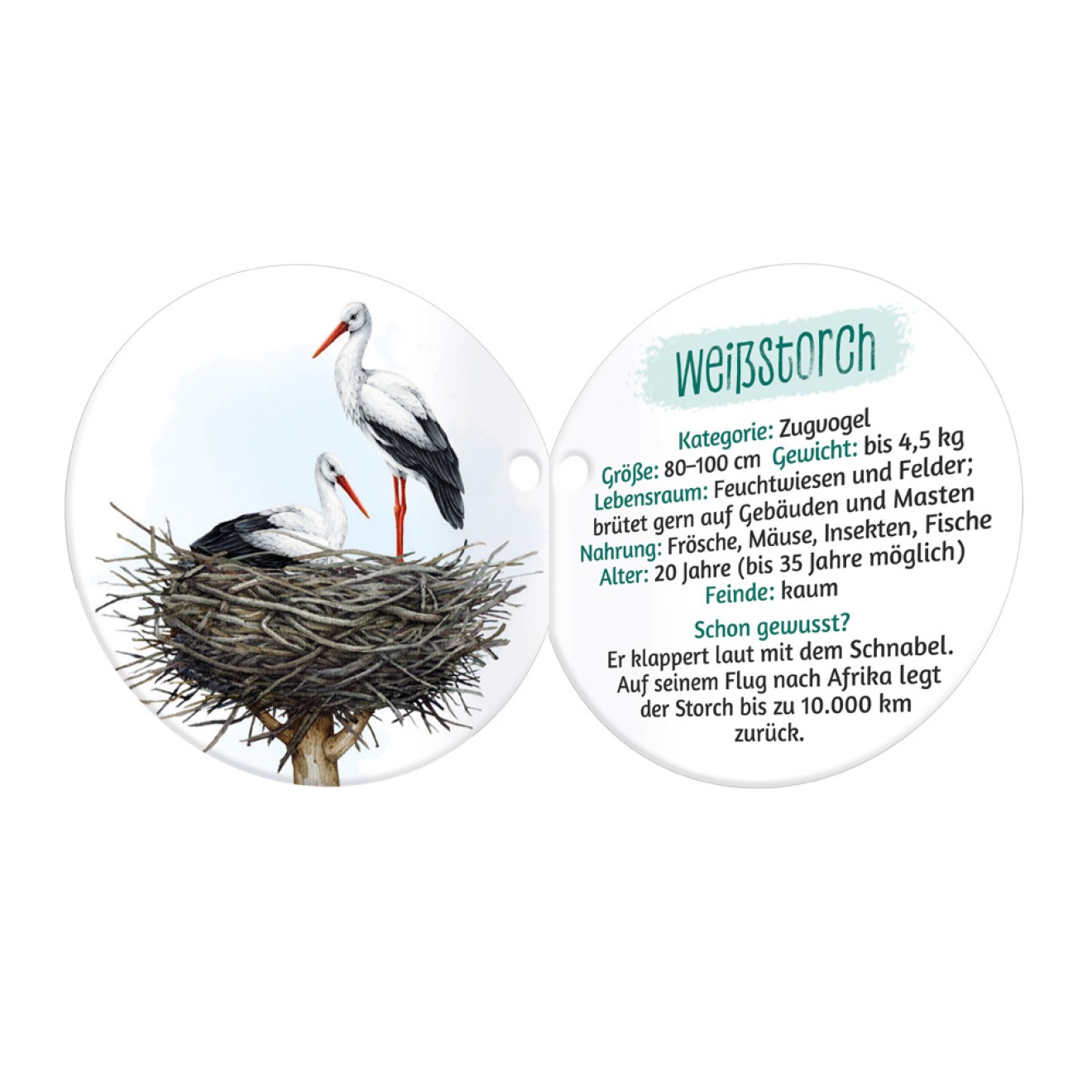 Plüsch Storch 21 cm