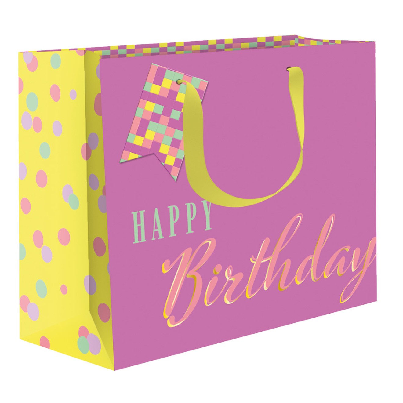 Geschenktasche Happy Birthday groß quer