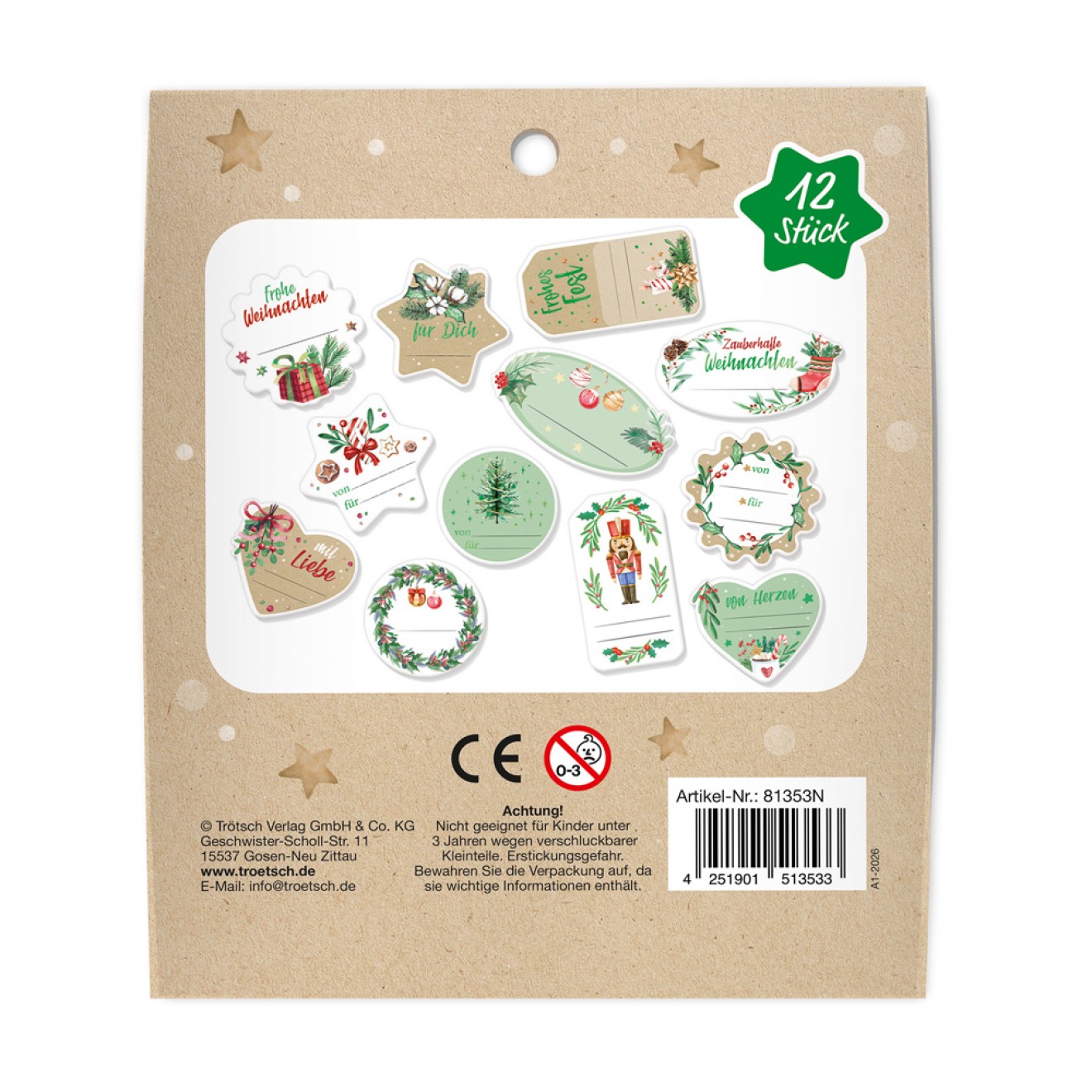 Soft-Geschenksticker Weihnachtstraum
