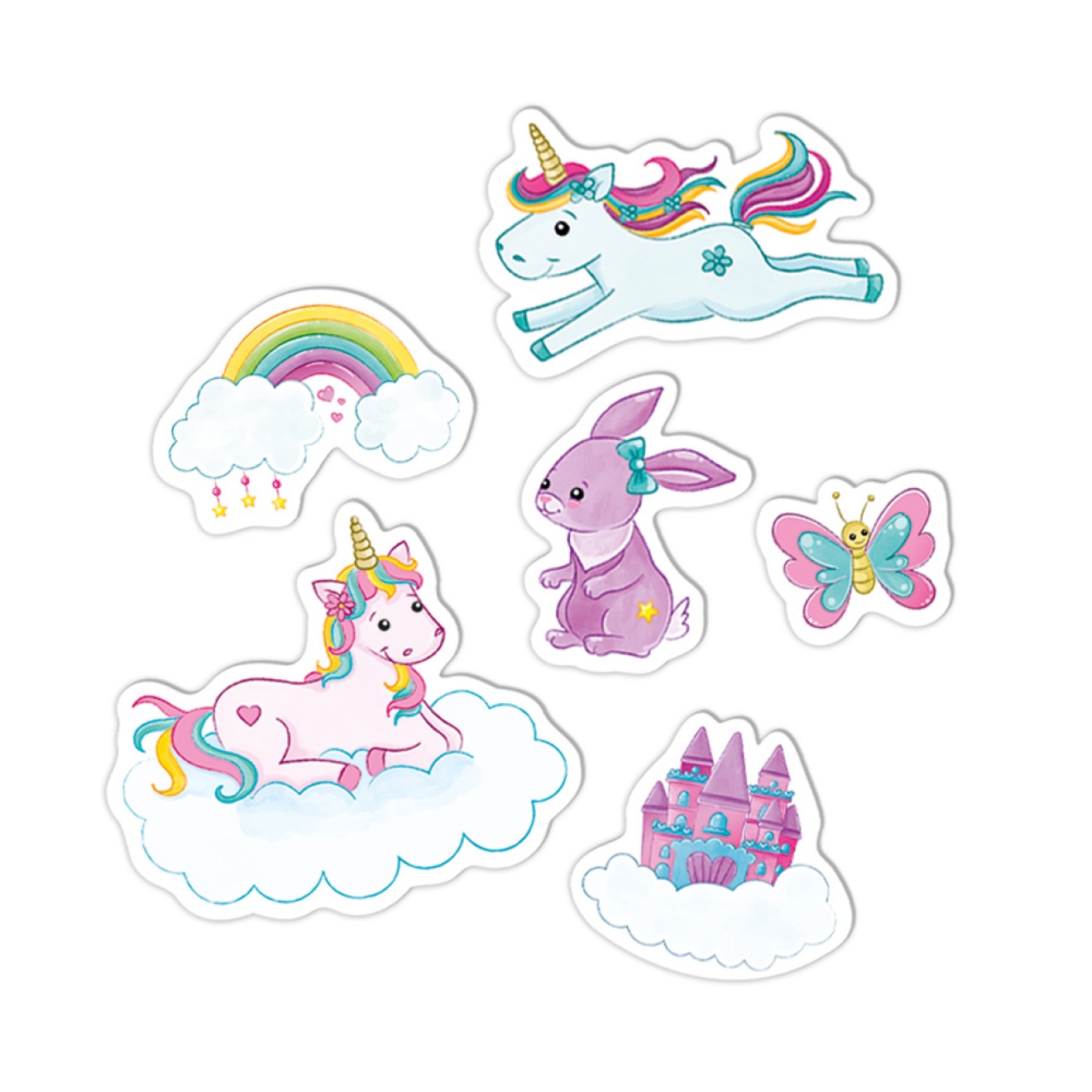 Soft-Sticker Einhornwelt