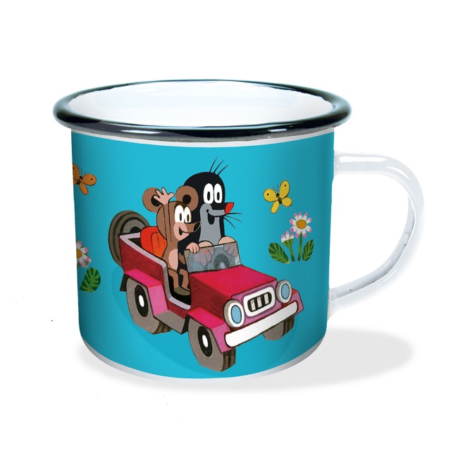 DER KLEINE MAULWURF Emaillebecher "Maulwurf Auto"