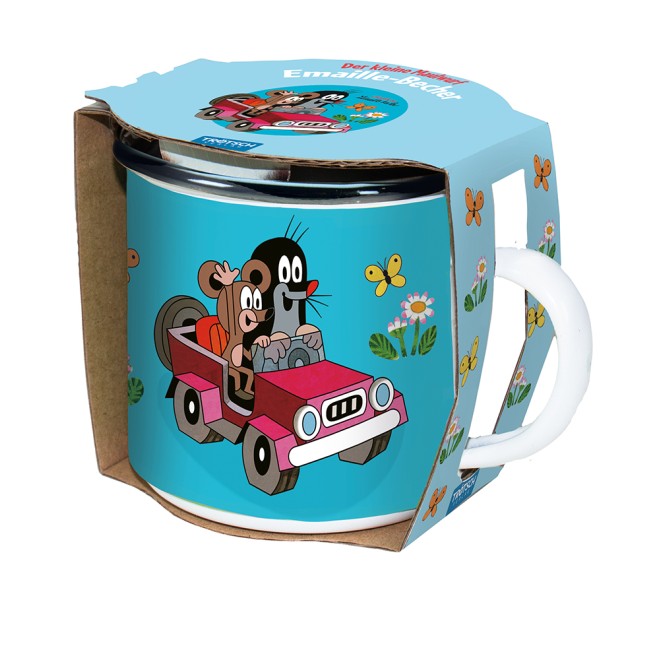 DER KLEINE MAULWURF Emaillebecher "Maulwurf Auto"