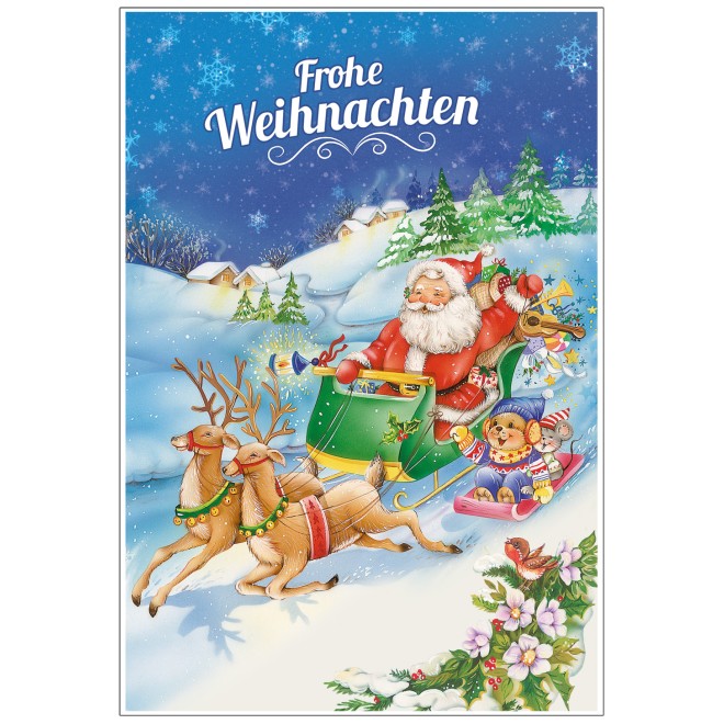 3D-D Faltkarten Lustige Weihnachtszeit