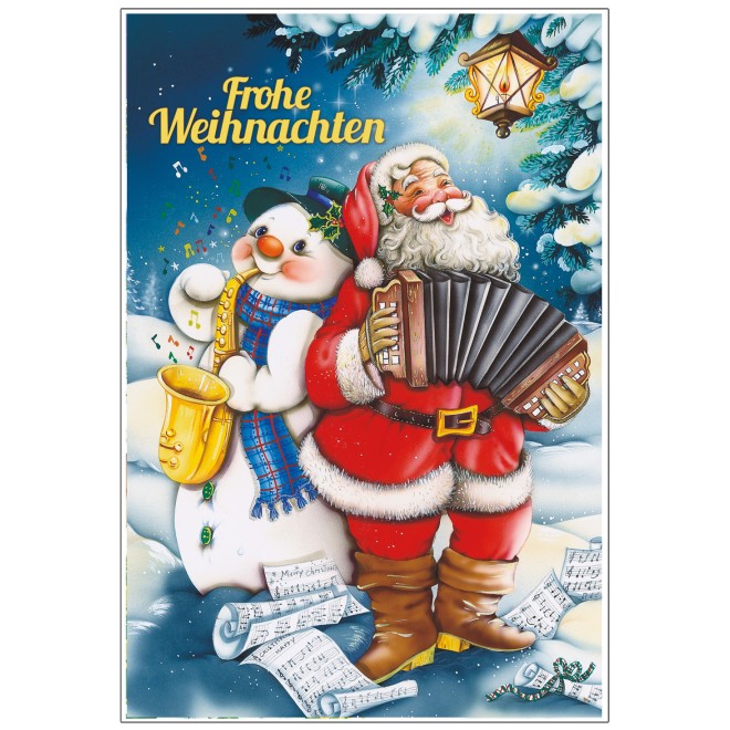 3D-D Faltkarten Lustige Weihnachtszeit