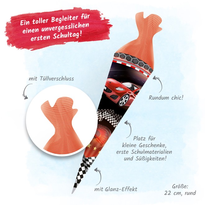 Schultüte Super Speed 22 cm