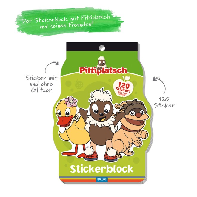 UNSER SANDMÄNNCHEN Stickerblock "Pittiplatsch"