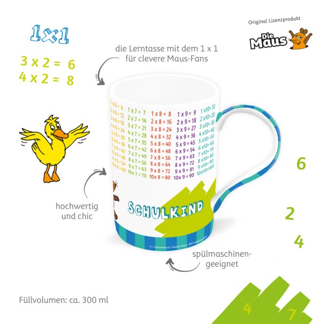 Die Maus Lerntasse 1 x 1