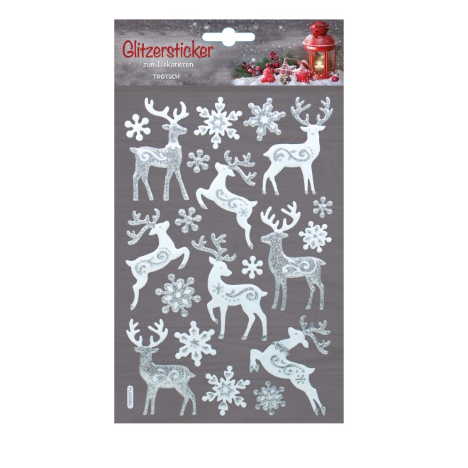 Vinatge Weihnachts-Glitzersticker