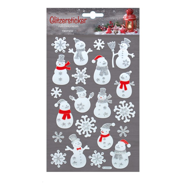 Vinatge Weihnachts-Glitzersticker