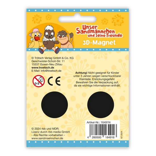UNSER SANDMÄNNCHEN 3 D Magnet "Sandmann Badespaß"