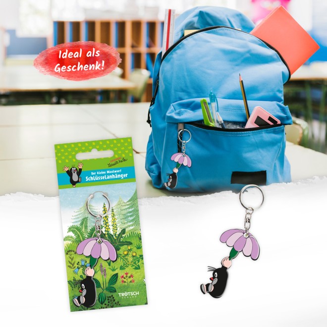 DER KLEINE MAULWURF 3 D Schlüsselanhänger "Maulwurf Fallschirm"