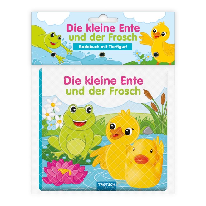 Badebuch mit Tierfigur "Die kleine Ente und der Frosch"