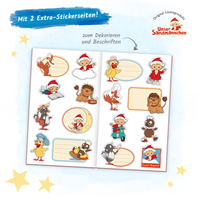 UNSER SANDMÄNNCHEN Malbuch/Ausmalbuch mit Stickern