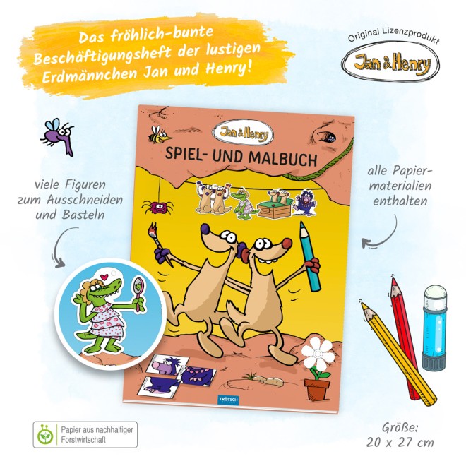Jan & Henry Spiel-und Malbuch