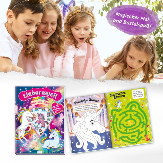 Mal- & Bastelbuch "Einhornwelt - basteln, malen, rätseln"