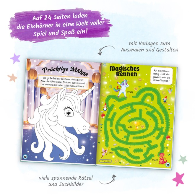 Mal- & Bastelbuch "Einhornwelt - basteln, malen, rätseln"