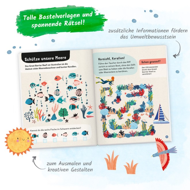 Beschäftigungsbuch "Schütze unsere Umwelt-Tiere"