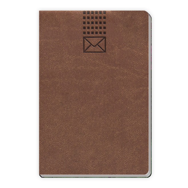 Adressbuch Soft braun mini