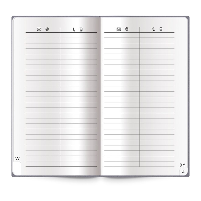 Adressbuch Soft anthrazit slim
