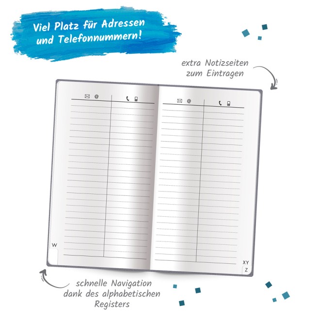 Adressbuch Soft anthrazit slim