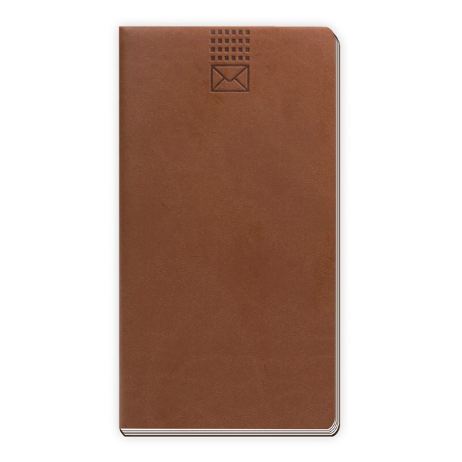 Adressbuch Soft braun slim