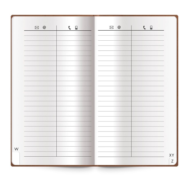 Adressbuch Soft braun slim