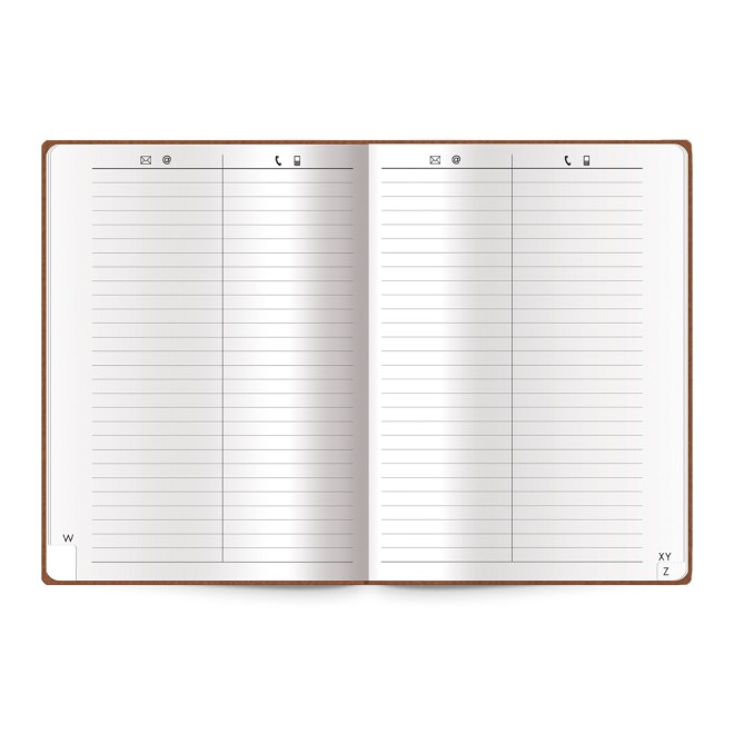 Adressbuch A 5 Soft braun