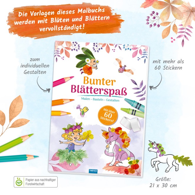 Bunter Blätterspaß "Feen" (Malen Basteln Gestalten)