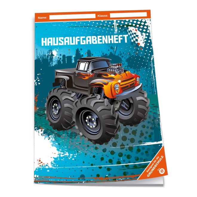 Hausaufgabenheft Grundschule Monstertruck