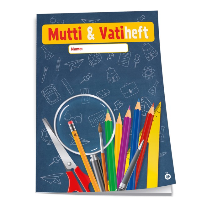 Muttiheft Design Tafel blau