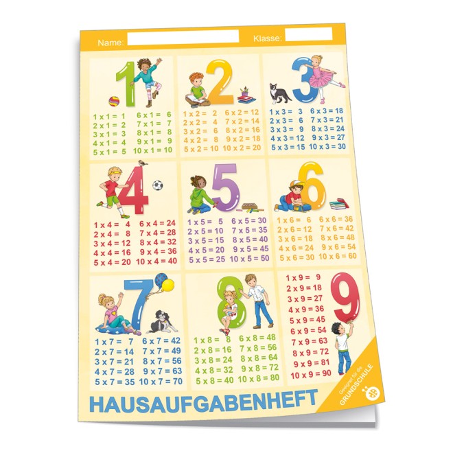 Hausaufgabenheft Grundschule 1x1