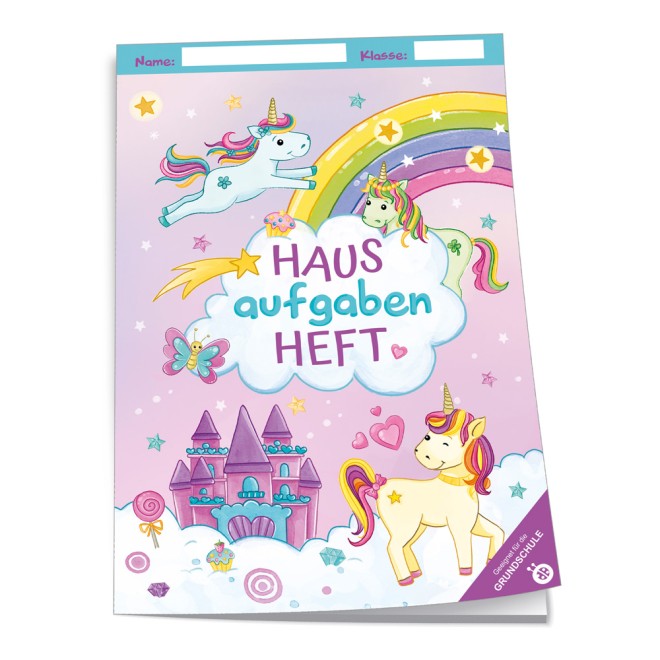 Hausaufgabenheft Grundschule Einhornwelt