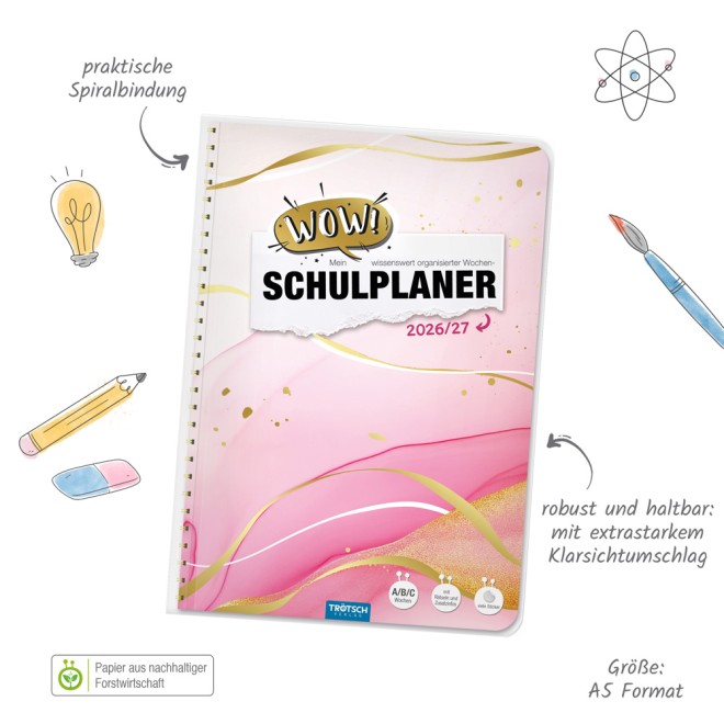 WOW-Schulplaner Marble 26/27
