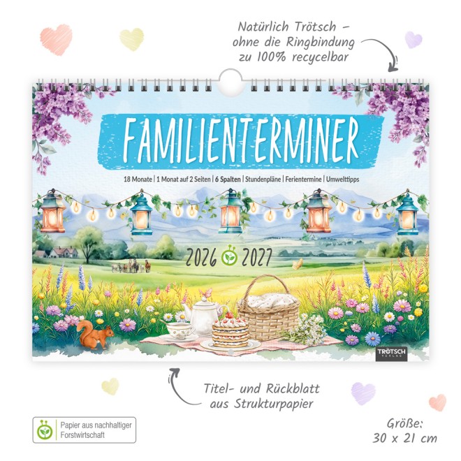 Familienterminer Landgrüße für 18 Monate 2026/2027