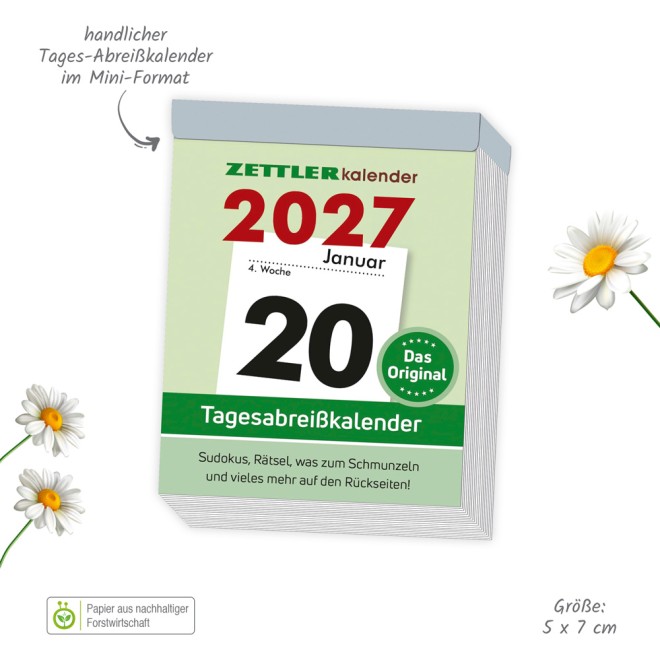 Tagesabreißkalender klein 2027