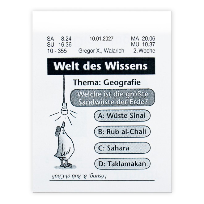 Tagesabreißkalender klein 2027