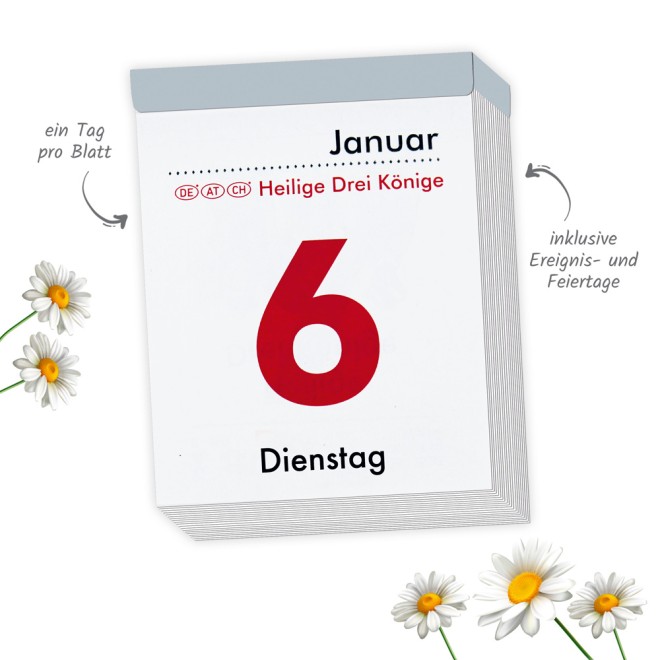 Tagesabreißkalender groß 2027