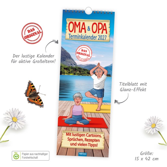 Maxi-Streifenkalender Oma und Opa 2027