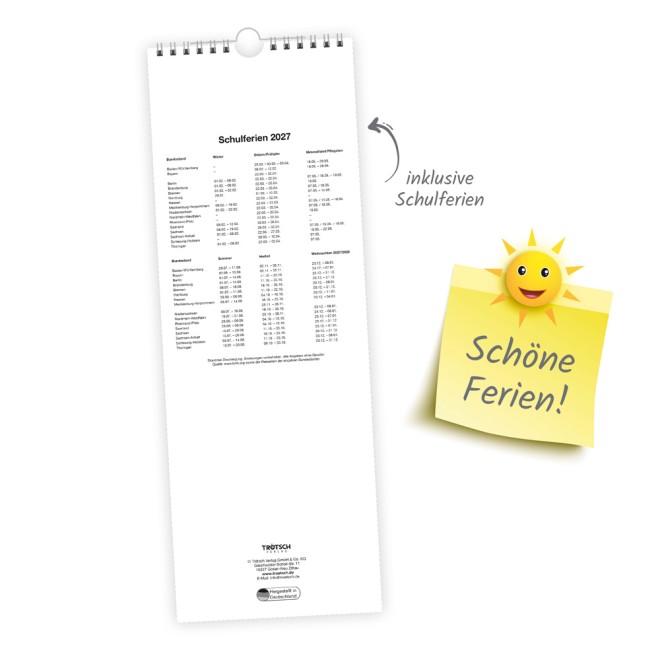 Maxi-Streifenkalender Zeit für mich 2027
